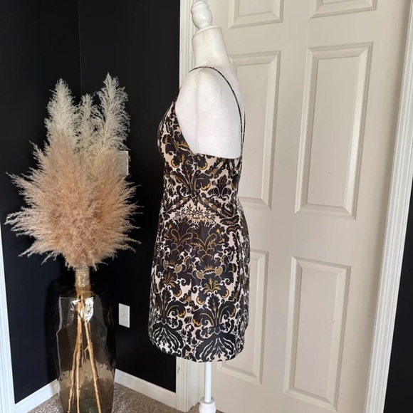 Free People Black and Cream Mini Dress - Picture 9 of 12